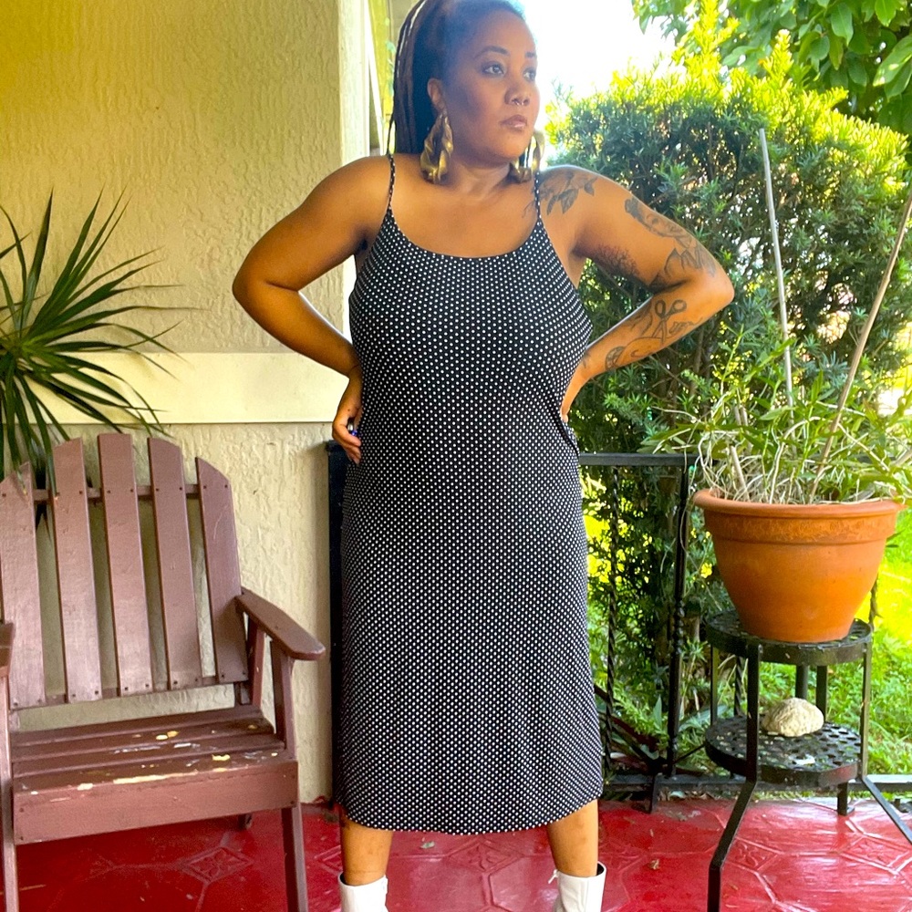 Michael Kors Polka Dot Spaghetti Strap Dress (Lrg)